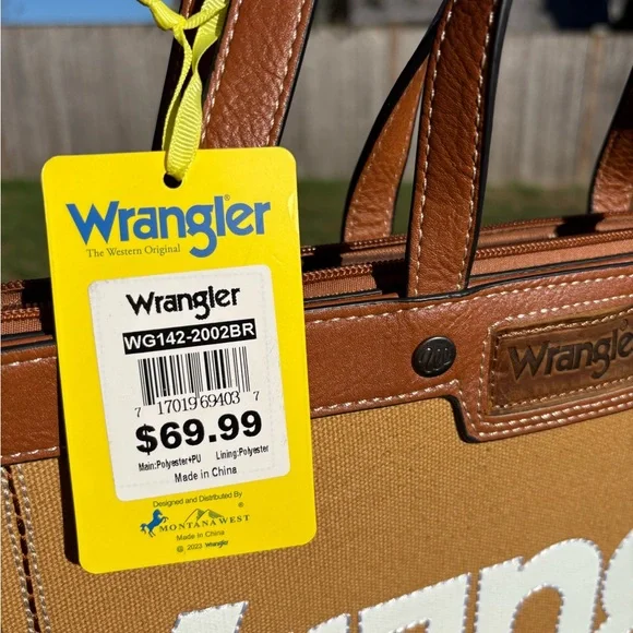 Wrangler Tan and Brown Tote Bag - Picture 3 of 5